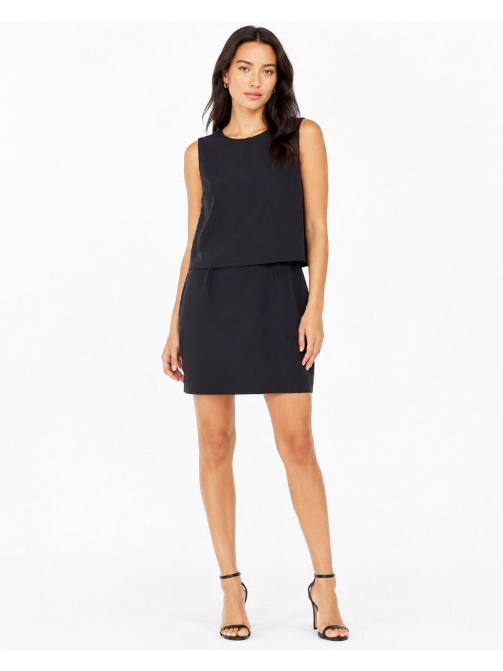 Silence + Noise Sleeveless Layered Mini Dress W/Back Zipper Xsmall